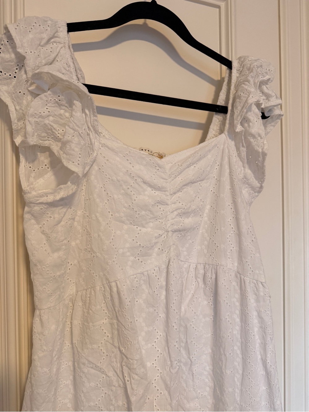 NWOT Baevely White eyelet midi sun dress size large - Picture 2 of 5